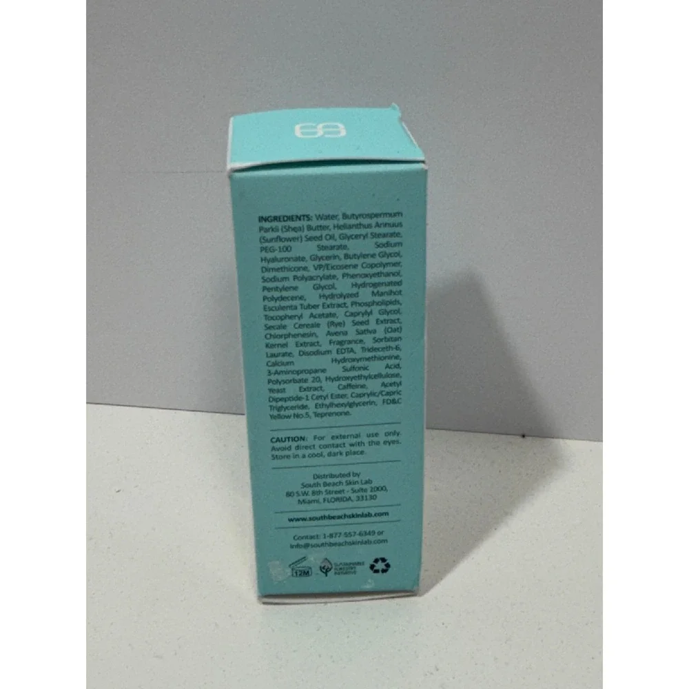 South Beach Skinlab Neck Firming Cream 30ml‎ 1oz Peptides Botanicals New in Box